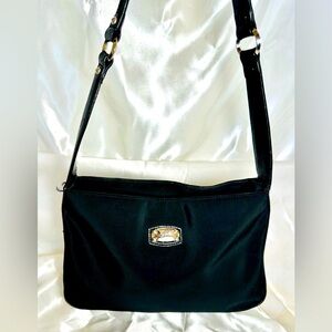COLE HAAN Black Tote Bag with Shoulder Straps Nylon/Leather EUC